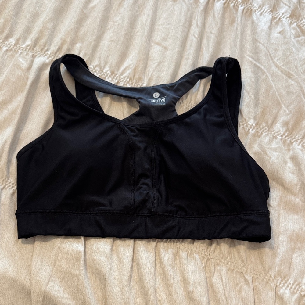 Black Racerback Sports Bra - Old Navy